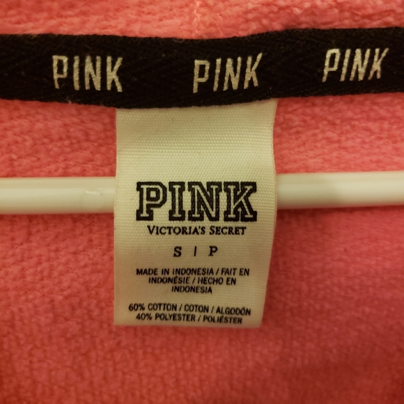PINK Victoria Secret's zip up hooded sweatshirt size small - Picture 3 of 5